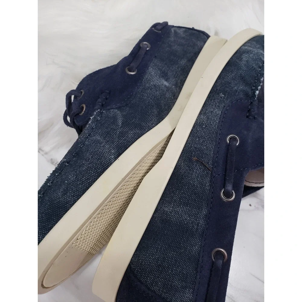 NEW Stefano Bonfiglioli Mens Suede Leather Loafer Boat Shoes Blue Size 42 US 9